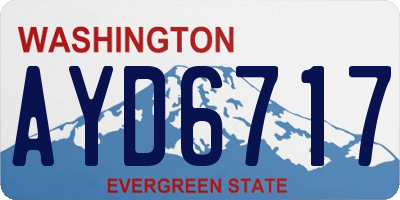 WA license plate AYD6717