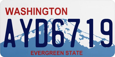 WA license plate AYD6719