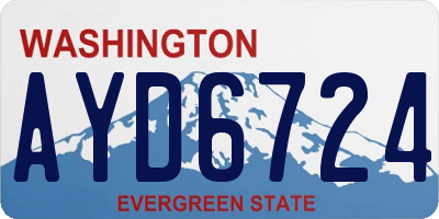WA license plate AYD6724