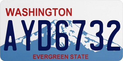 WA license plate AYD6732