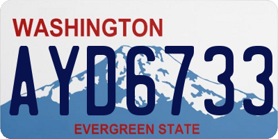 WA license plate AYD6733