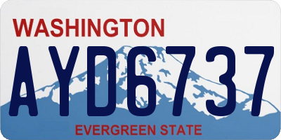 WA license plate AYD6737