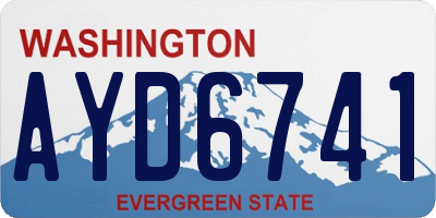 WA license plate AYD6741