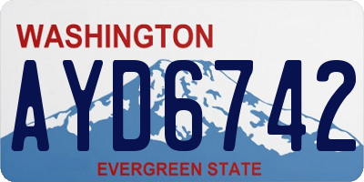 WA license plate AYD6742