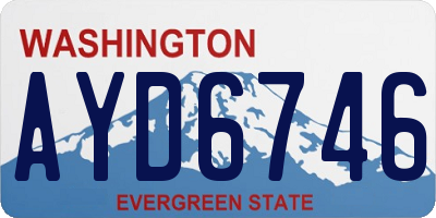 WA license plate AYD6746