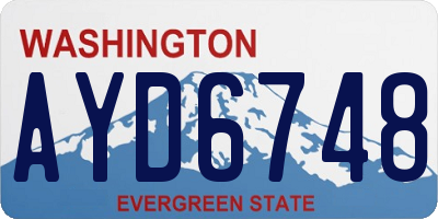 WA license plate AYD6748