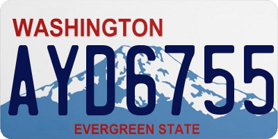 WA license plate AYD6755