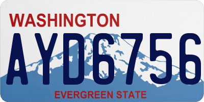 WA license plate AYD6756