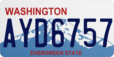 WA license plate AYD6757