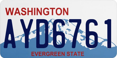 WA license plate AYD6761