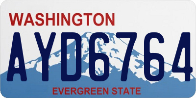 WA license plate AYD6764