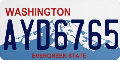 WA license plate AYD6765