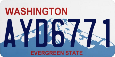 WA license plate AYD6771