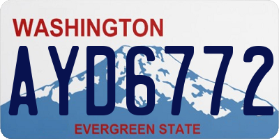 WA license plate AYD6772