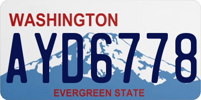 WA license plate AYD6778
