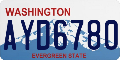 WA license plate AYD6780