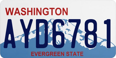 WA license plate AYD6781
