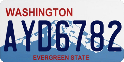 WA license plate AYD6782