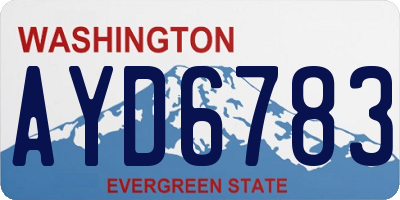 WA license plate AYD6783
