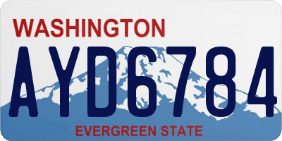 WA license plate AYD6784