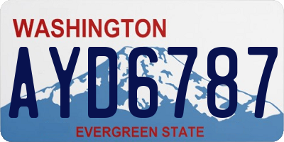 WA license plate AYD6787
