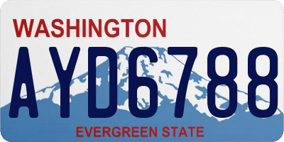 WA license plate AYD6788