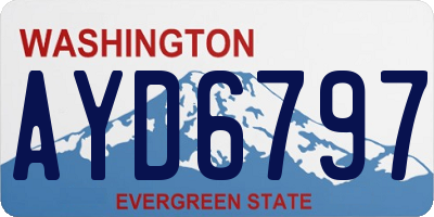 WA license plate AYD6797