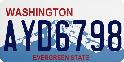 WA license plate AYD6798