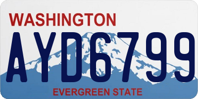 WA license plate AYD6799
