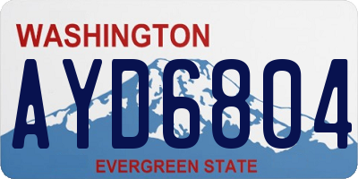 WA license plate AYD6804