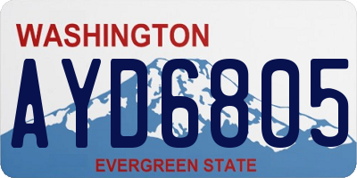 WA license plate AYD6805
