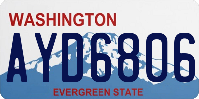 WA license plate AYD6806