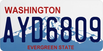WA license plate AYD6809