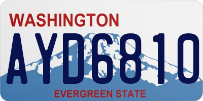 WA license plate AYD6810