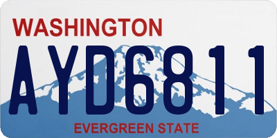 WA license plate AYD6811