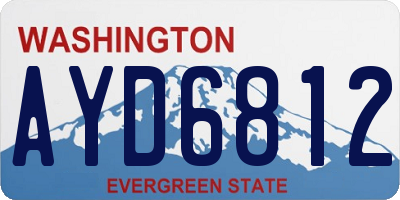 WA license plate AYD6812