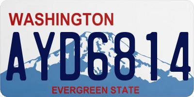 WA license plate AYD6814