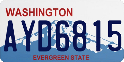 WA license plate AYD6815