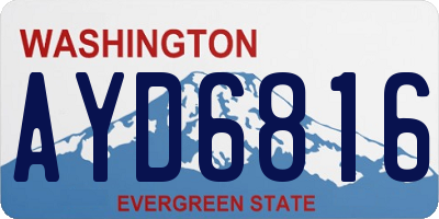 WA license plate AYD6816