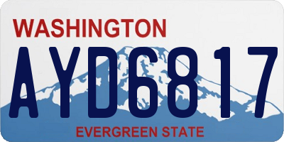 WA license plate AYD6817