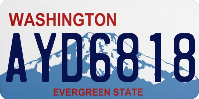 WA license plate AYD6818
