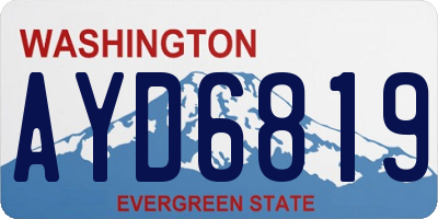 WA license plate AYD6819