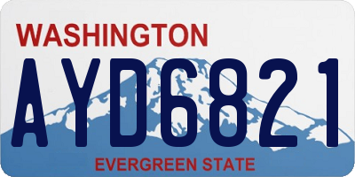WA license plate AYD6821