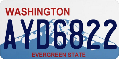 WA license plate AYD6822