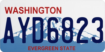 WA license plate AYD6823