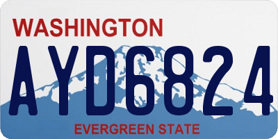 WA license plate AYD6824