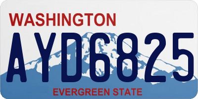 WA license plate AYD6825