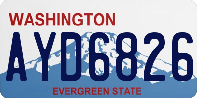 WA license plate AYD6826