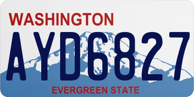 WA license plate AYD6827