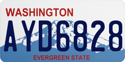 WA license plate AYD6828